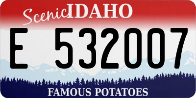 ID license plate E532007