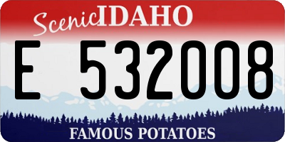 ID license plate E532008