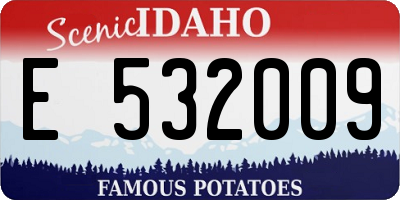 ID license plate E532009