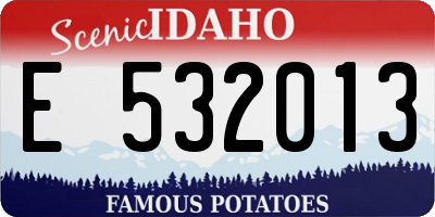 ID license plate E532013