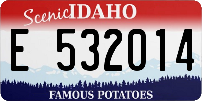 ID license plate E532014