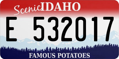 ID license plate E532017