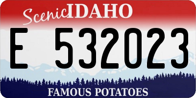 ID license plate E532023