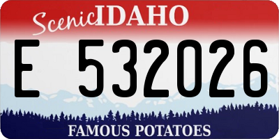 ID license plate E532026