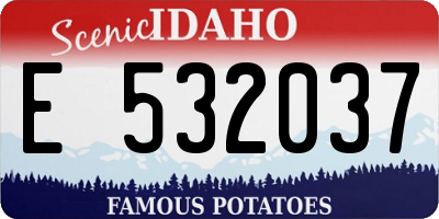 ID license plate E532037