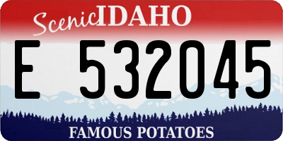 ID license plate E532045