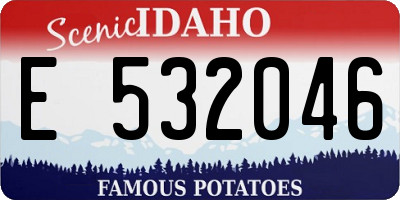 ID license plate E532046