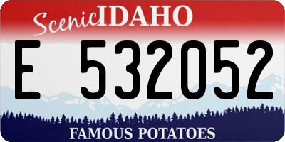 ID license plate E532052