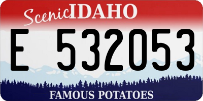 ID license plate E532053