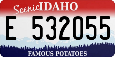 ID license plate E532055
