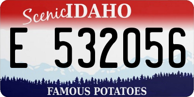 ID license plate E532056