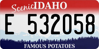 ID license plate E532058