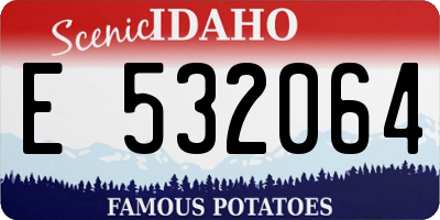 ID license plate E532064