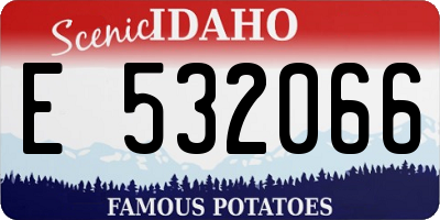 ID license plate E532066