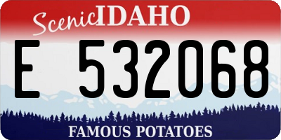ID license plate E532068