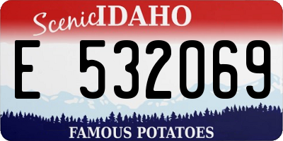 ID license plate E532069