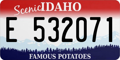 ID license plate E532071