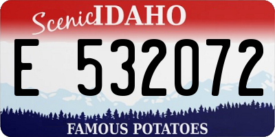 ID license plate E532072