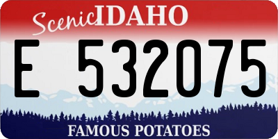 ID license plate E532075