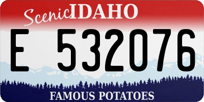 ID license plate E532076