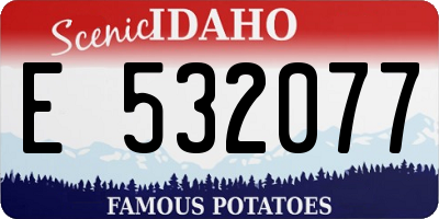 ID license plate E532077
