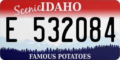 ID license plate E532084