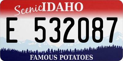 ID license plate E532087