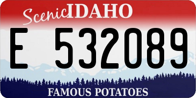 ID license plate E532089