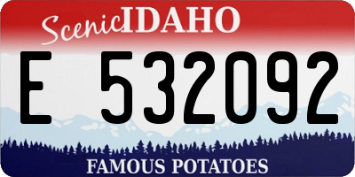ID license plate E532092