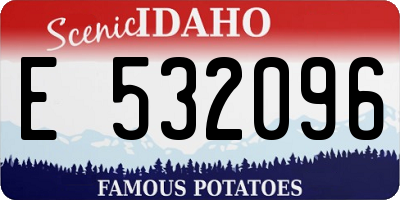 ID license plate E532096
