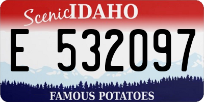 ID license plate E532097