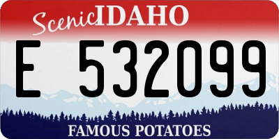 ID license plate E532099