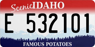 ID license plate E532101