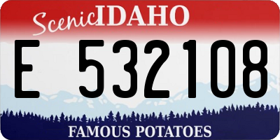 ID license plate E532108