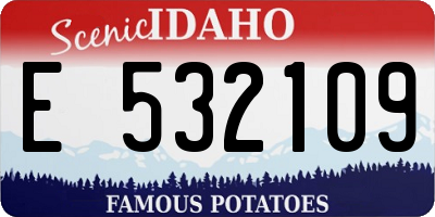 ID license plate E532109