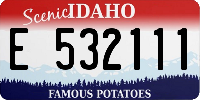 ID license plate E532111