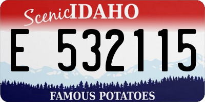 ID license plate E532115