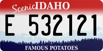 ID license plate E532121
