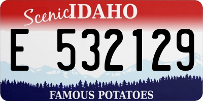 ID license plate E532129