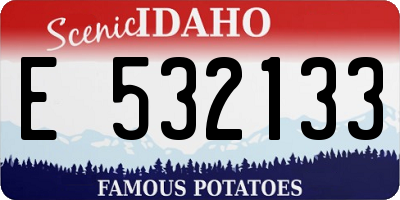 ID license plate E532133
