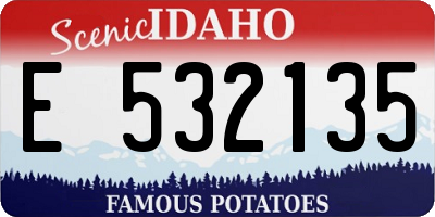 ID license plate E532135