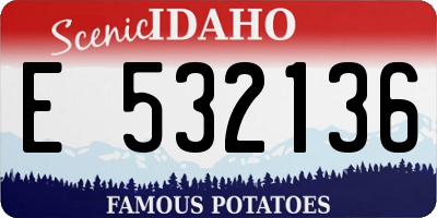 ID license plate E532136
