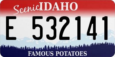 ID license plate E532141