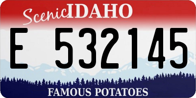 ID license plate E532145