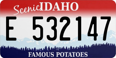ID license plate E532147