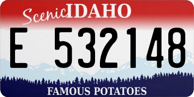 ID license plate E532148