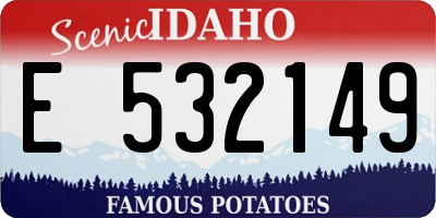 ID license plate E532149