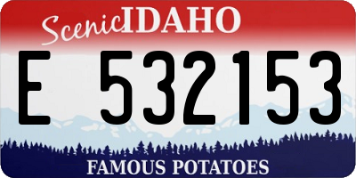ID license plate E532153