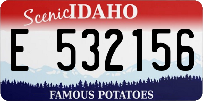 ID license plate E532156
