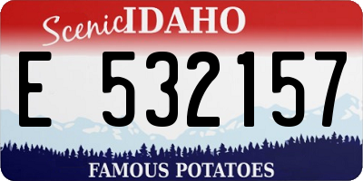 ID license plate E532157